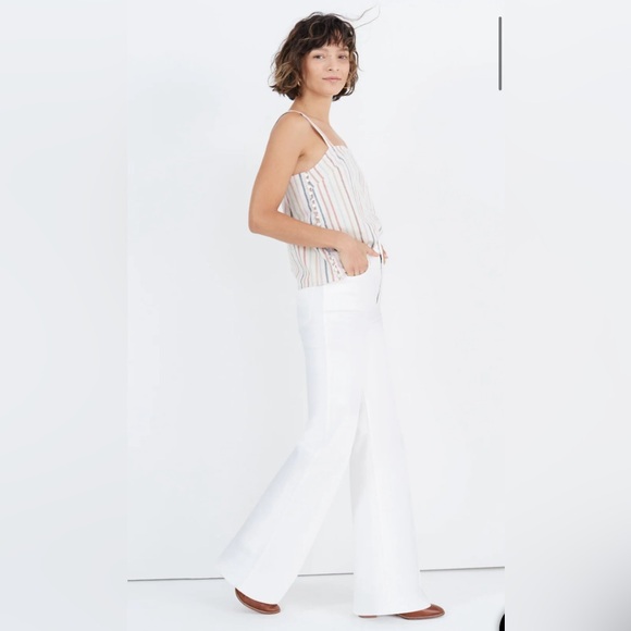 Madewell 11” High Rise Flare Jeans in Tile White, Size 28 - Picture 2 of 10